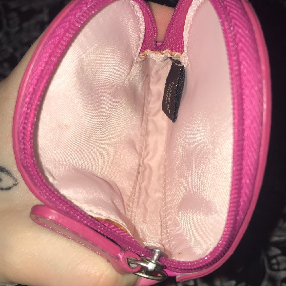 Coach Pink Heart Coin Purse - Picture 5 of 7